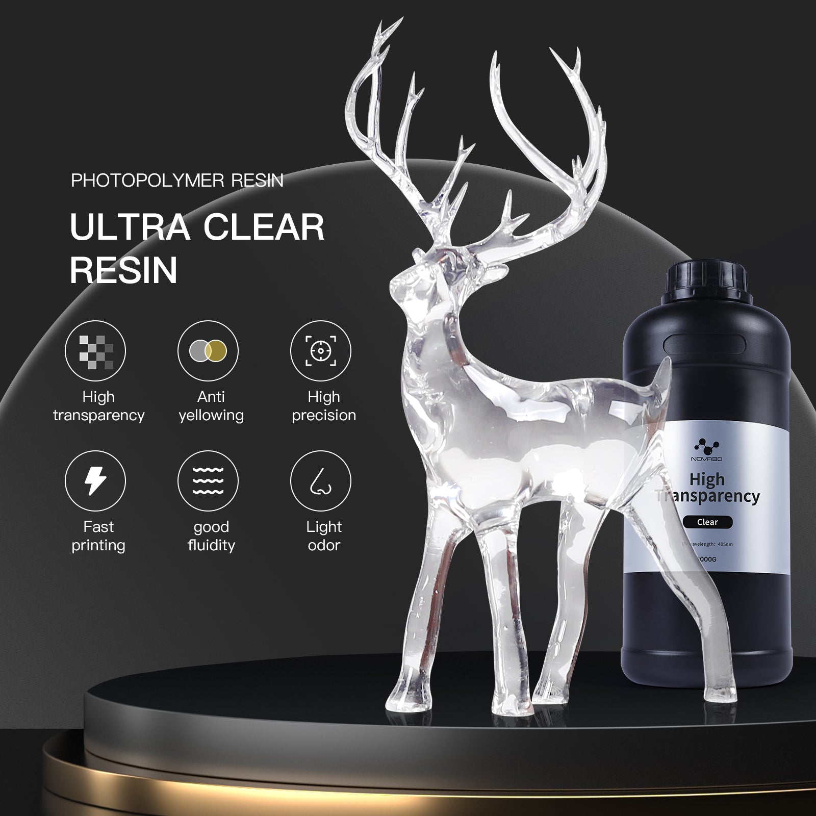 NOVA3D Ultra-Clear Resin V3.0 For 3D Printer