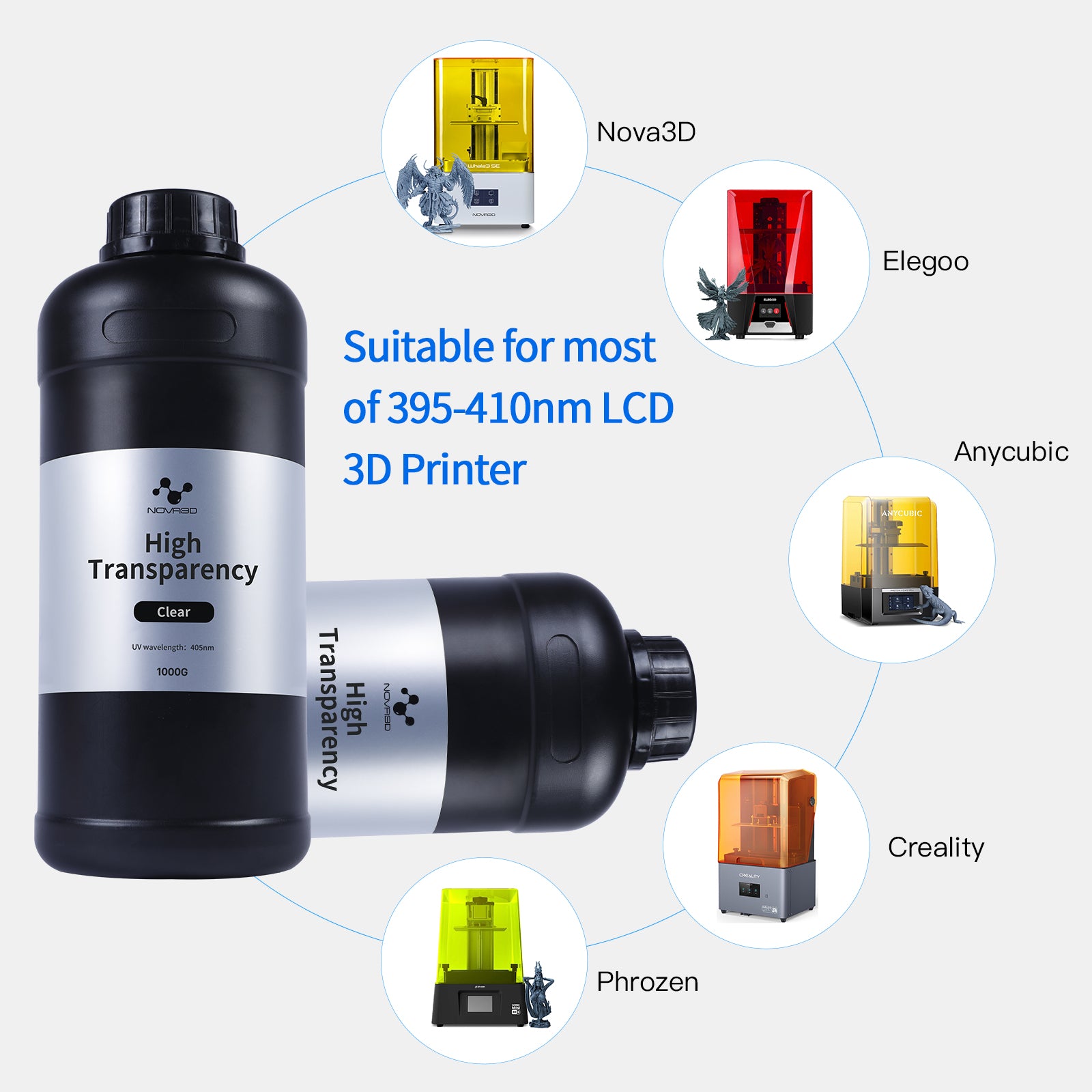 NOVA3D Ultra-Clear Resin V3.0 For 3D Printer