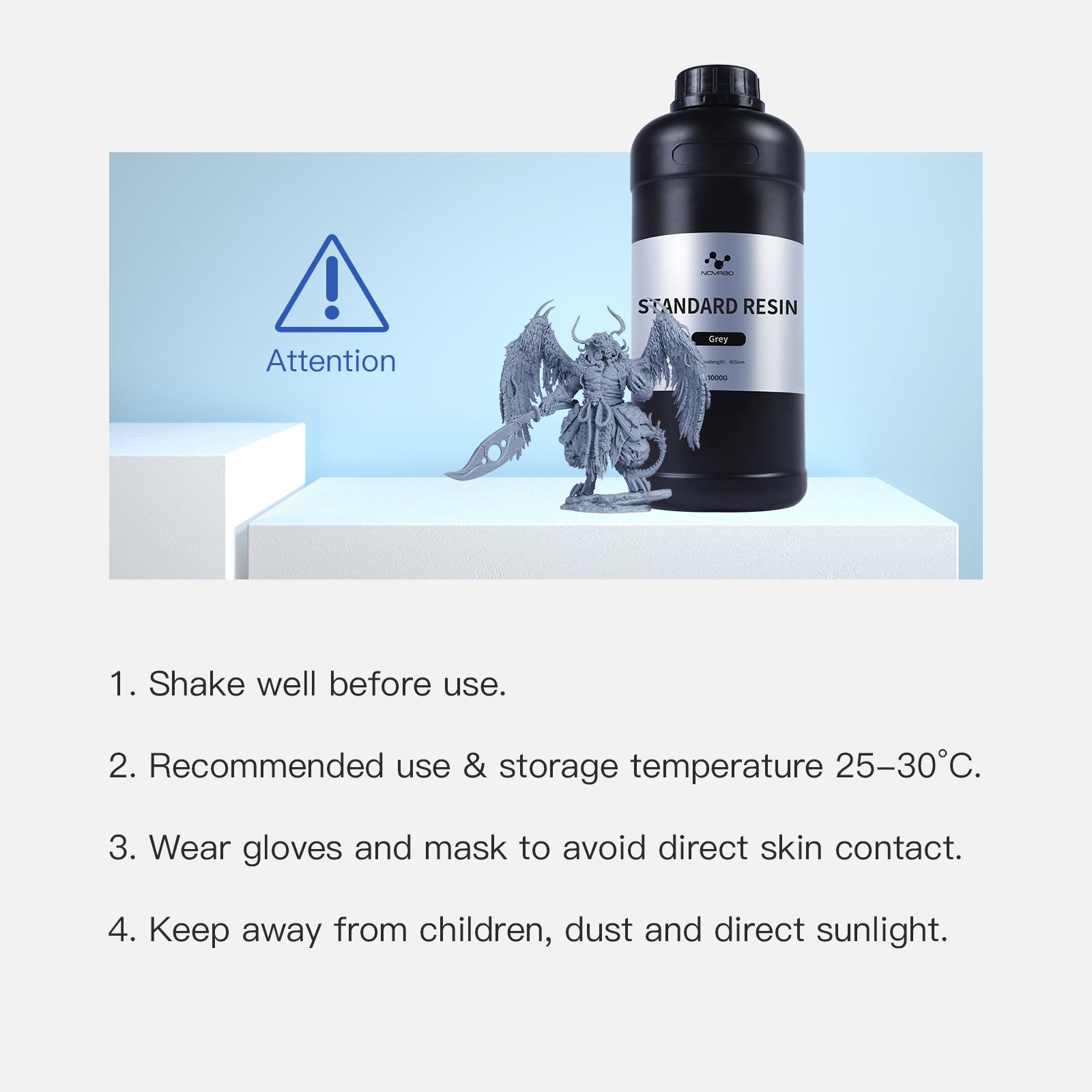 NOVA3D Standard Resin LCD UV-Curing Resin For 3D Printers