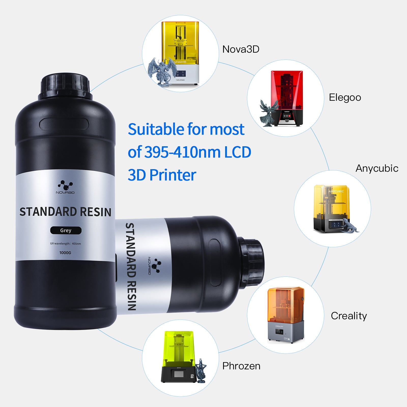 NOVA3D Standard Resin LCD UV-Curing Resin For 3D Printers