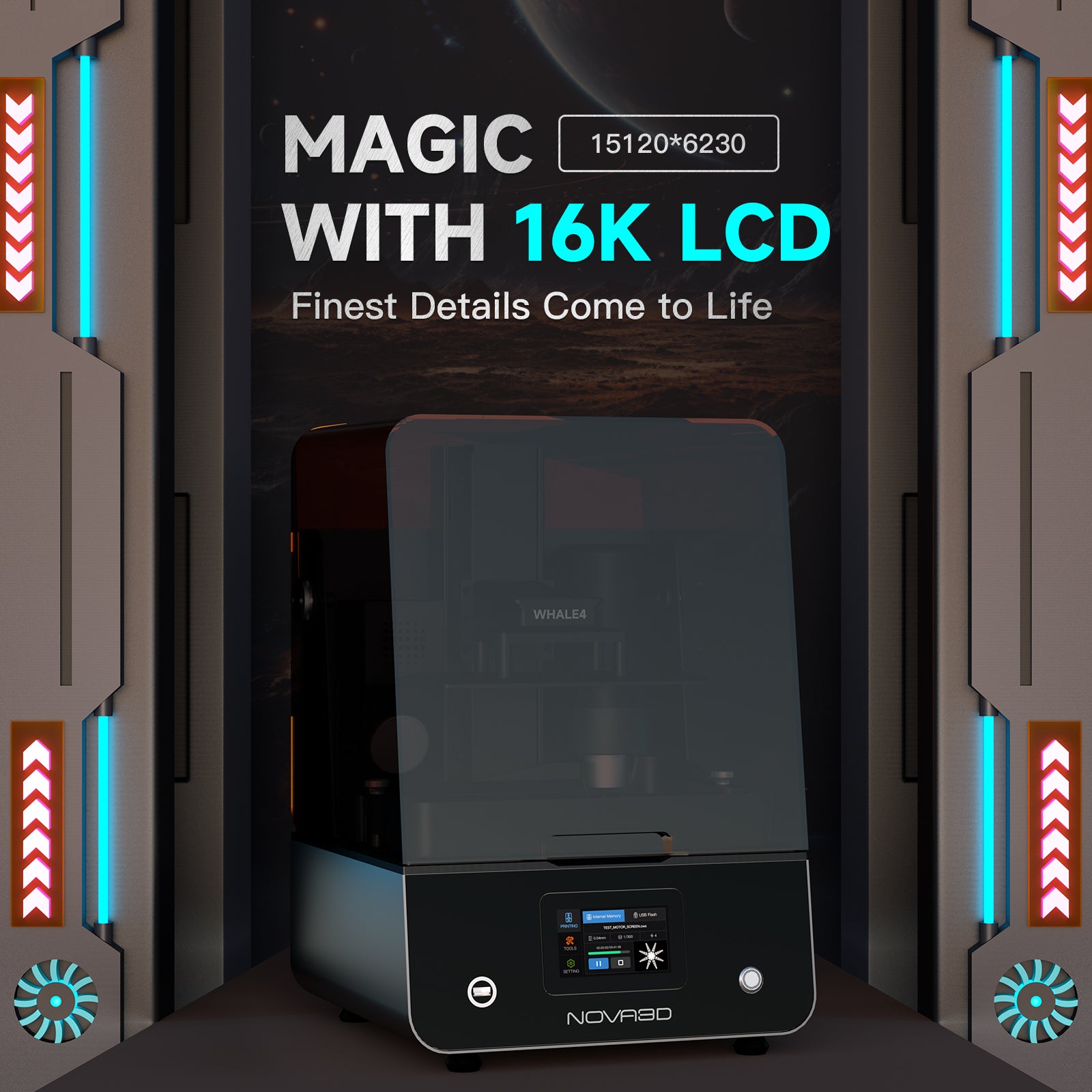 Whale4  Ultra 16K  Resin 3D Printer