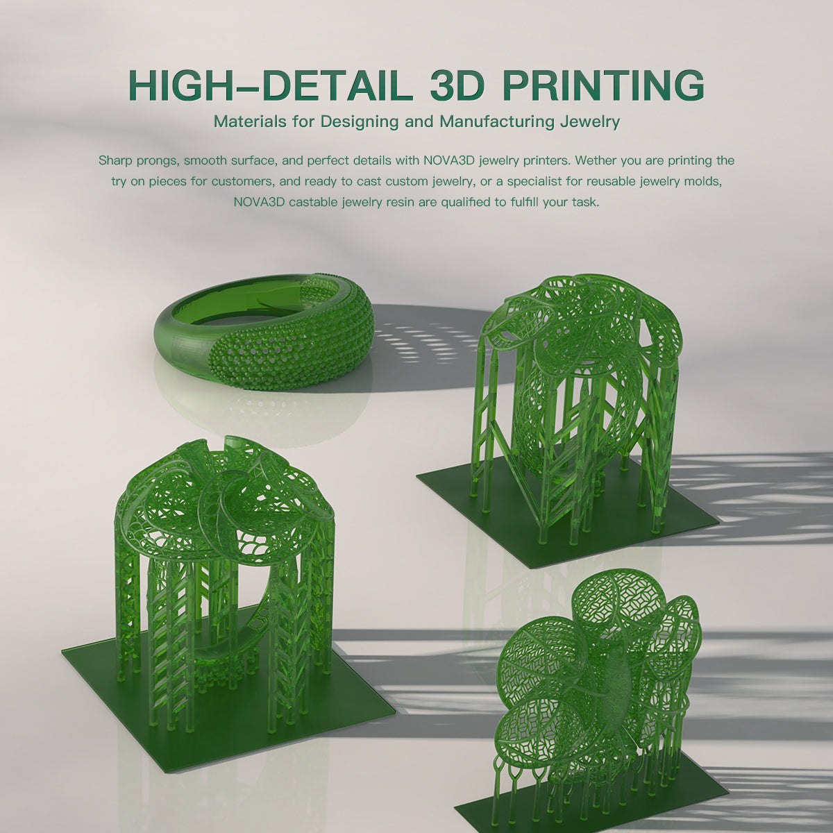 NOVA3D ジュエリー用3Dプリント用鋳造樹脂素材