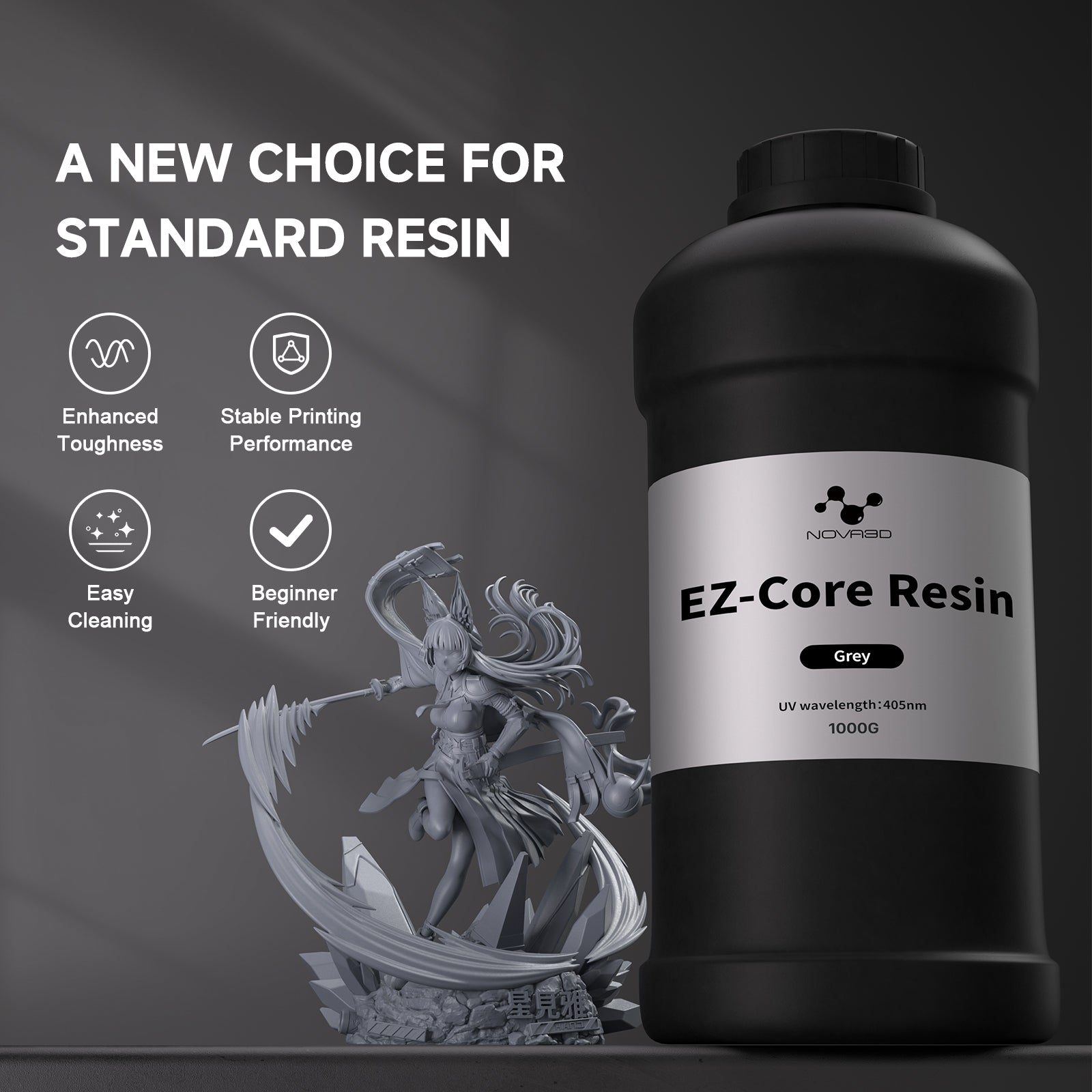 NOVA3D EZ-Core Resin for 3D Printers Miniature Figure Model